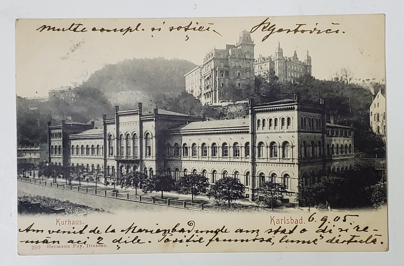 KARLSBAD , KURHAUS , CARTE POSTALA ILUSTRATA , CLASICA
