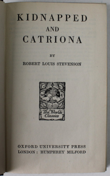 KIDNAPPED AND CATRIONA by ROBERT LOUIS STEVENSON , 1933