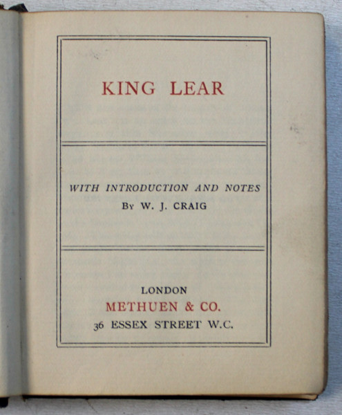 KING LEAR by WILLIAM SHAKESPEARE , 1905 , CARTE LILIPUT *