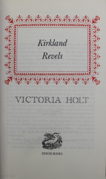 KIRKLAND REVELS by VICTORIA HOLT , 1982
