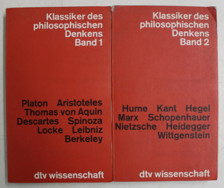 KLASSIKER DES PHILOSOPHISCHEN DENKENS , BAND I - II , 1988