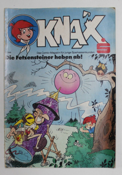 KNAX - DAS COMIC - MAGAZIN FUR JUNGE SPARKASSENKUNDEN , NR. 2 / 1988, BENZI DESENATE *