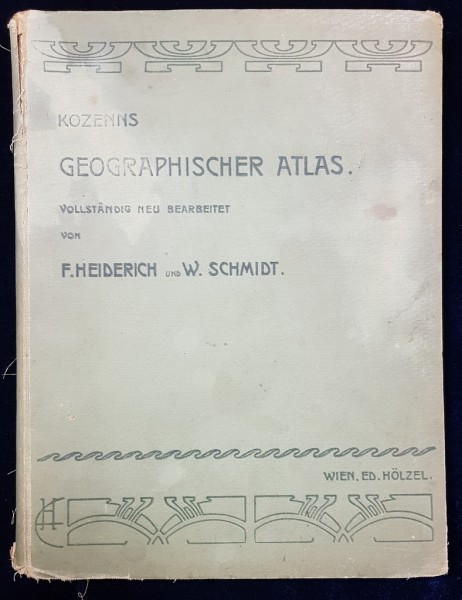 KOZENNS GEOGRAPHISCHER ATLAS von F. HEIDERICH und W. SCHMIDT - WIEN, 1910
