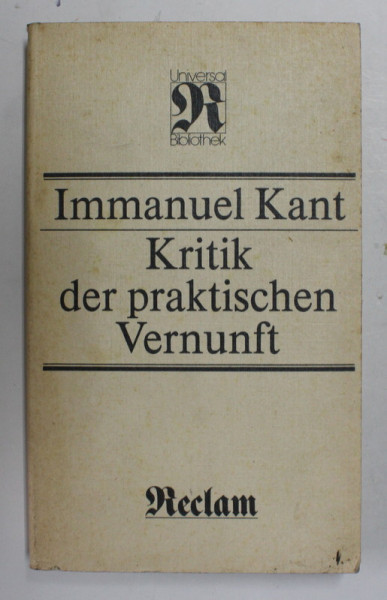 KRITIK DER PRAKTISCHEN VERNUNFT von IMMANUEL  KANT , 1989