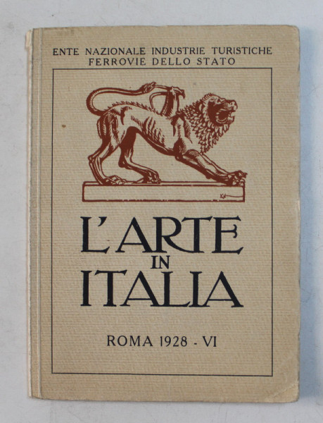 L 'ARTE IN ITALIA , di CORRADO RICCI , 1928