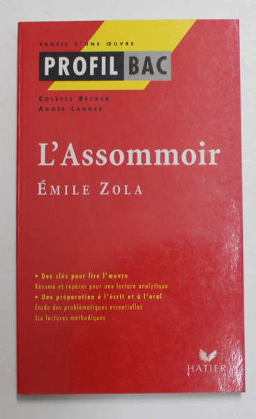 L 'ASSOMMOIR  par EMILE ZOLA , 1999
