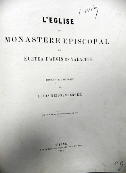L' eglise du monastere episcopal  de Kurtea D'Argis en  Valachie,VIENA 1867