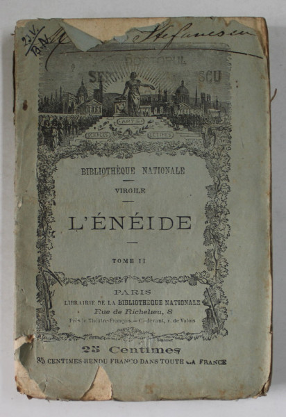 L 'ENEIDE par VIRGILE , TOME II , 1887