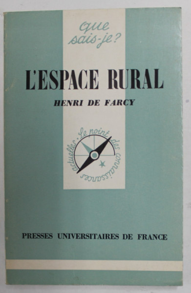 L 'ESPACE RURAL par HENRY DE FARCY , 1975