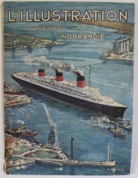 L 'ILLUSTRATION , LE PAQUEBOT '' NORMANDIE '' , 1er JUIN 1935