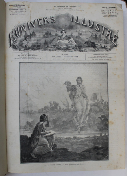 L ' UNIVERS ILLUSTRE - JOURNAL HEBDOMADAIRE , COLEGAT DE 52 DE NUMERE APARUTE INTRE 5 IANUARIE 1884 - 27 DECEMBRIE 1884