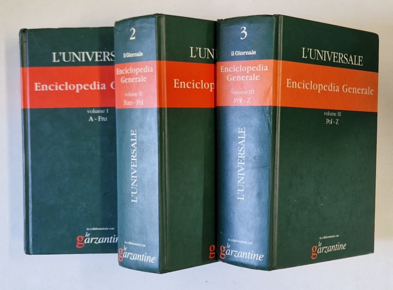 L ' UNIVERSALE , ENCICLOPEDIA GENERALE , LA GRANDE ENCICLOPEDIA TEMATICA , VOLUMI I - III , 2003