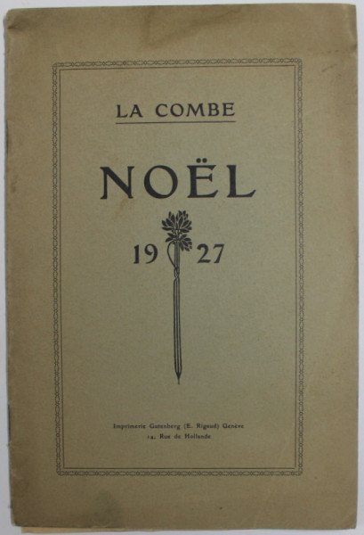 LA COMBE , NOEL 1927
