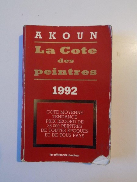 LA COTE DES PEINTRES 1992 , AKOUN