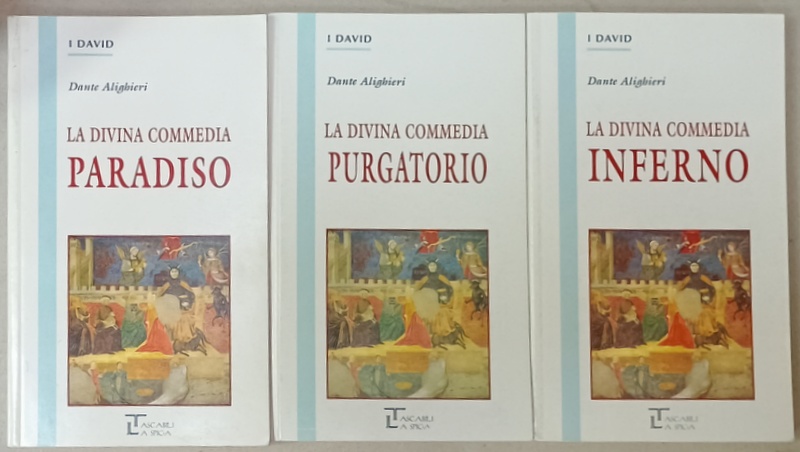 LA DIVINA COMMEDIA di DANTE ALIGHIERI , VOLUMELE I - III : PURGATORIO / PARADISO / INFERNO , 2008, TEXT IN LIMBA ITALIANA