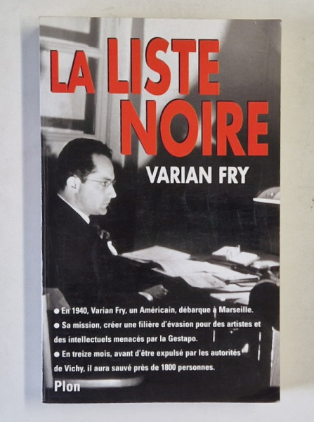 LA LISTE NOIRE par VARIAN FRY , 1997