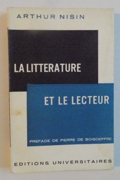 LA LITTERATURE ET LE LECTEUR 1960