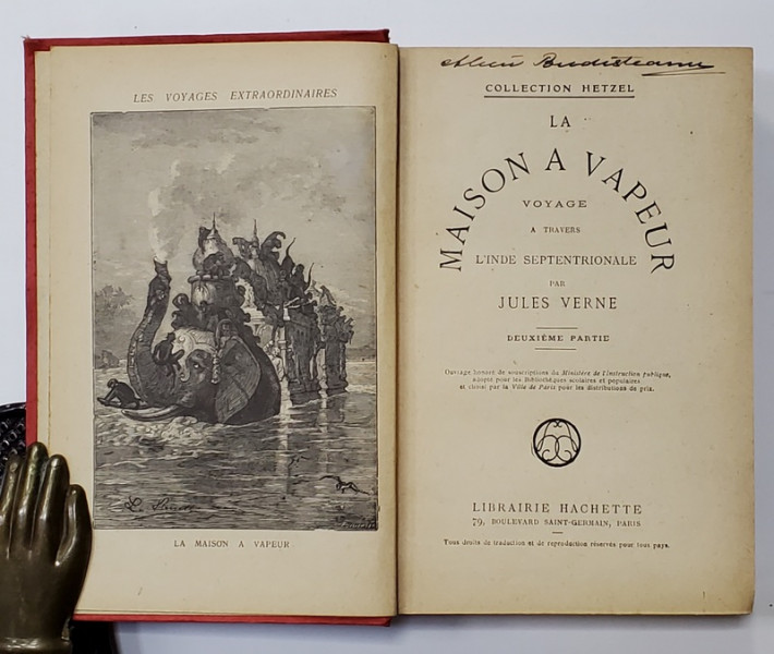 University student fight To Nine LA MAISON A VAPEUR - par JULES VERNE , COLLECTION HETZEL , PARTEA A - II -A , 1928 University student fight To Nine LA MAISON A VAPEUR - par JULES VERNE , COLLECTION HETZEL , PARTEA A - II -A , 1928