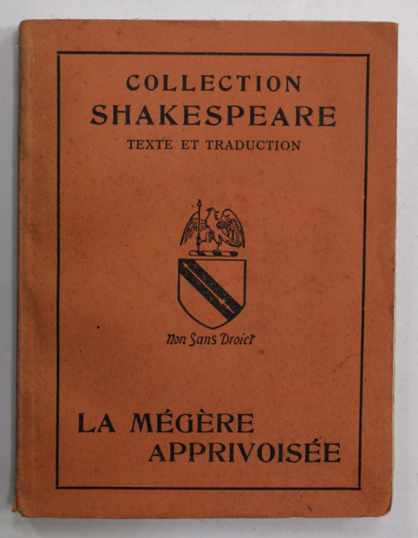LA MEGERE APPRIVOISEE par WILLIAM SHAKESPEARE , 1934