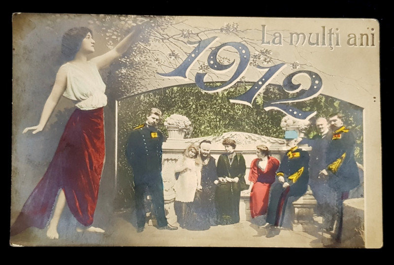 LA MULTI ANI  - 1912, FOTOGRAFIE DE GRUP A FAMILIEI REGALE ROMANE , TIP CARTE POSTALA , NECIRCULATA