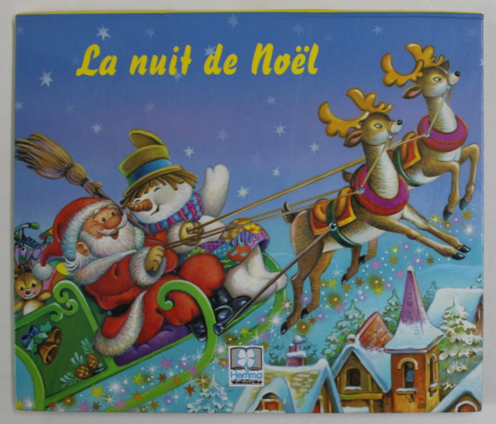 LA NUIT DE NOEL ( NOAPTEA DE CRACIUN ) , illustrations de CARLOS BUSQUETES , textes de RENEE RAHIR , 2001 *CARTE CU ILUSTRATII TRIDIMENSIONALE
