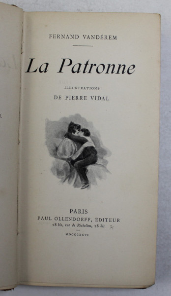 LA PATRONNE par FERNAND VANDEREM , illustration de PIERRE VIDAL , 1896