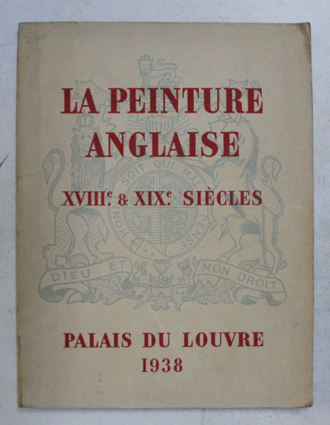 LA PEINTURE ANGLAISE ( XVIIIe. and XXIe. SIECLES ) , 1938