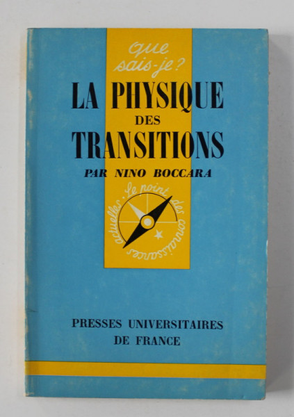 LA PHYSIQUE DES TRANSITIONS par NINO BOCCARA , 1970