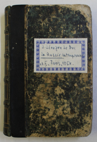 LA RUSSIE CONTEMPORAINE par L . LEOUZON LE DUC , 1854