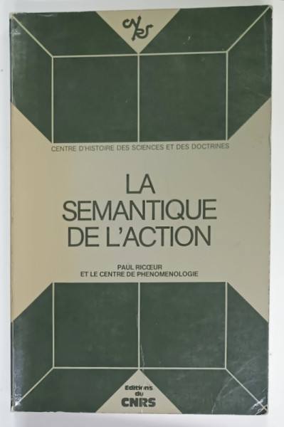 LA SEMANTIQUE DE L 'ACTION par PAUL RICOEUR , 1977