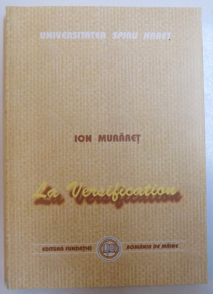 LA VERSIFICATION par ION MURARET , 2000
