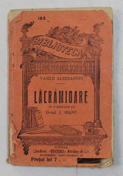 LACRAMIOARE de V. ALECSANRI