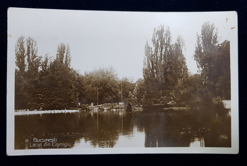 LACUL CISMIGIU  - BUCURESTI , CARTE POSTALA ILUSTRATA , MONOCROMA , CIRCULATA , DATATA 1930