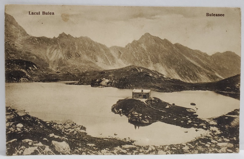 LACUL SI CABANA  BALEA , FAGARAS , CARTE POSTALA , 1921