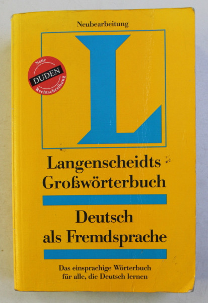 LANGENSCHEIDTS GROBWORTERBUCH , DEUTSCH ALS FREMDSPRACHE , 2002
