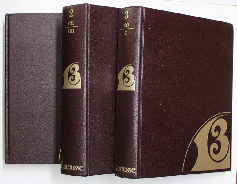 LAROUSSE , 3 VOLUMES EN COULEURS , 118,146 ARTICLES , 12,554 ILLUSTRATIONS , 542 CARTES , TOMES I - III , 1966