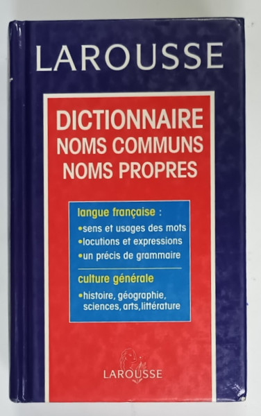 LAROUSSE , DICTIONNAIRE NOMS COMMUNS , NOMS PROPRES , PRECIS DE GRAMMAIRE , 1995
