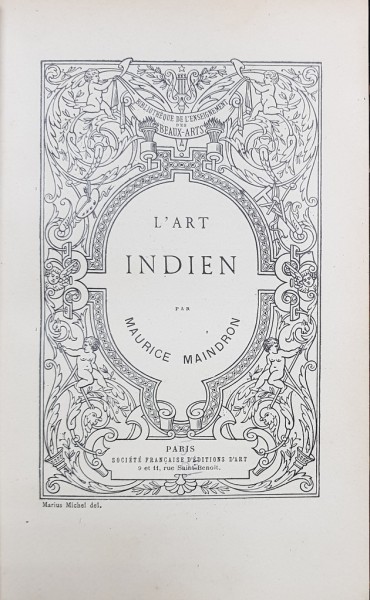 L'ART INDIEN par MOURICE MAINDRON - PARIS, 1898