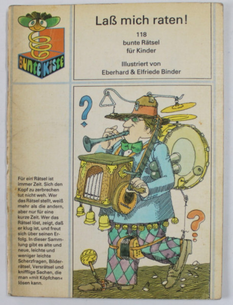 LAS MICH RATEN ! 118 BUNTE RATSEL FUR KINDER , illustriert von EBERHARD und ELFRIEDE BINDER , 1983