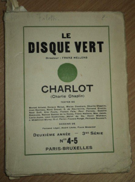Le Disque Vert, Charlot, Charlie Chaplin, Paris, 1924