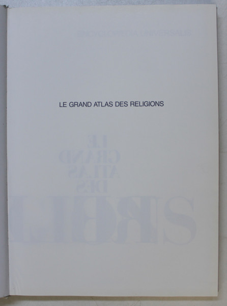 LE GRAND ATLAS DES RELIGIONS par CHARLES BALADIER , 1990
