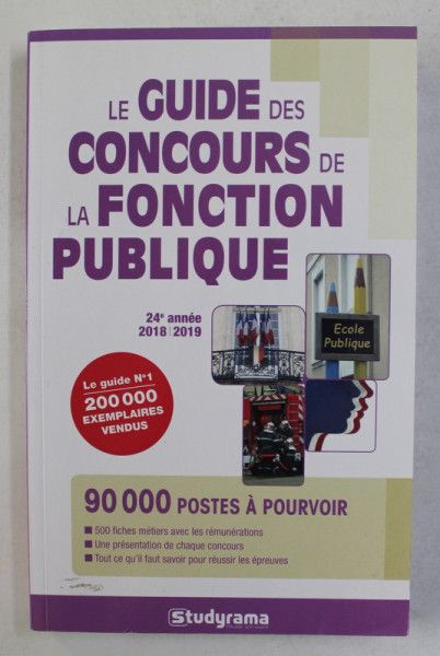 LE GUIDE DES CONCOURS DE LA FONCTION PUBLIQUE - 2018 - 2019