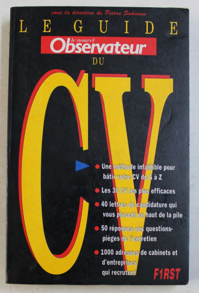 LE GUIDE NOUVEL OBSERVATEUR DU CV , SOUS LA DIRECTION de PIERRE SAHNOUN , 1991