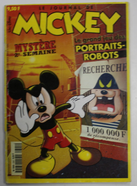 LE JOURNAL DE MICKEY , NO . 2391, REVISTA DE BENZI DESENATE , TEXT IN LIMBA FRANCEZA , 1998