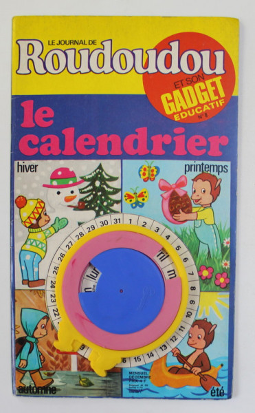LE JOURNAL DE ROUDOUDOU ET SON GADGET EDUCATIF , NO. 8  - LE CALENDRIER , DECEMBRE 1973
