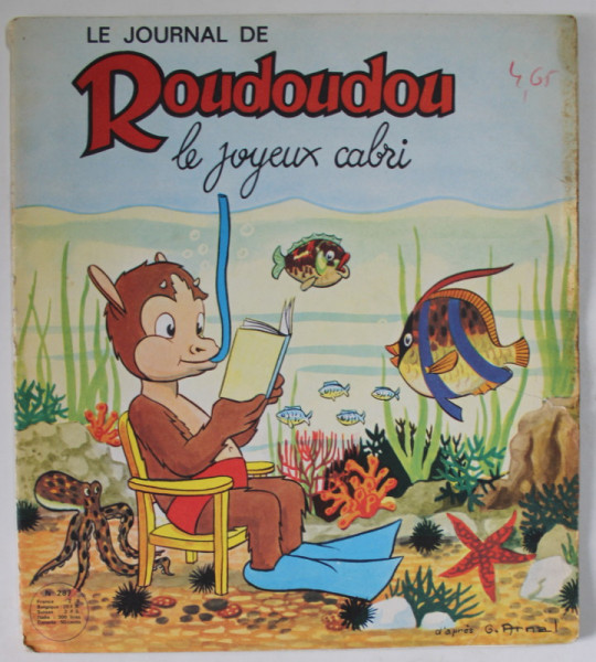 LE JOURNAL DE ROUDOUDOU , LE JOYEUX CABRI , no . 287 , REVISTA DE BENZI DESENATE PENTRU COPII , 1968