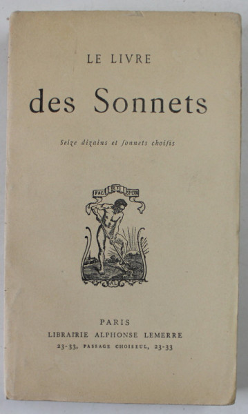 LE LIVRE DES SONNETS , 1949