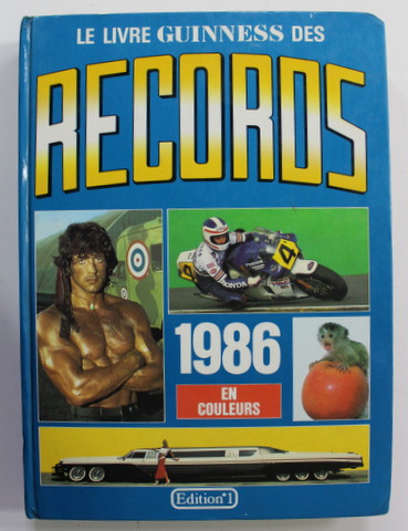 LE LIVRE GUINEES DES RECORDS , EN COLULEURS , 1986