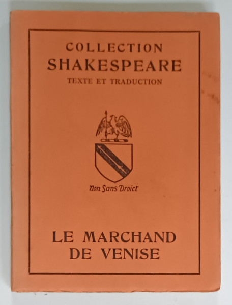 LE MARCHAND DE VENISE par SHAKESPEARE , 1931, PREZINTA URME DE UZURA