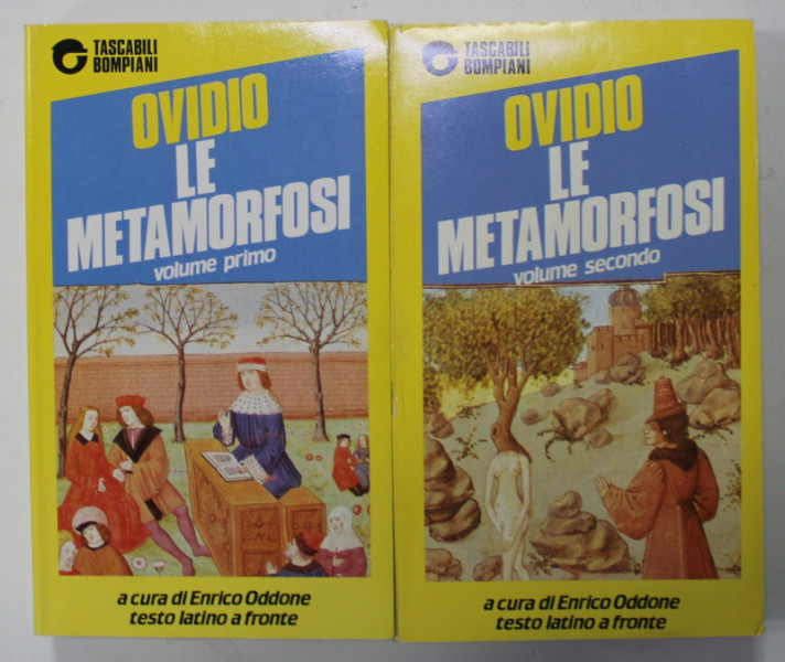 LE METAMORFOSI di OVIDIO , EDITIE BILINGVA LATINA - ITALIANA , VOLUMELE I - II , 1991